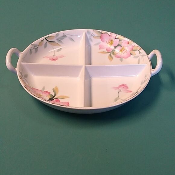 Vintage Noritake Azalea 4-part Relish Dish Hand Painted Made in Japan 19323 - Picture 1 of 8